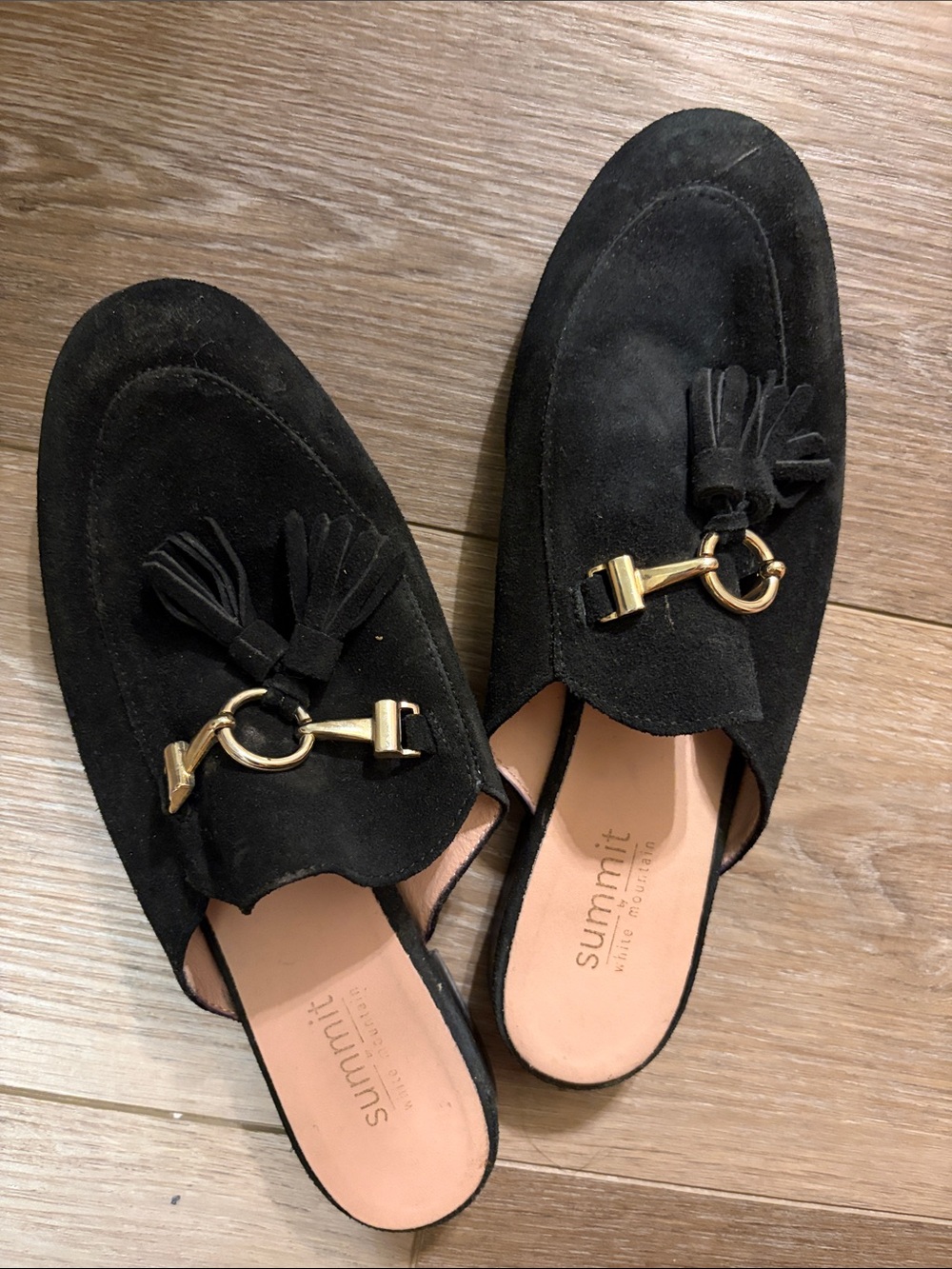 Leather Black Tassel Bit Mules Made in Italy w39